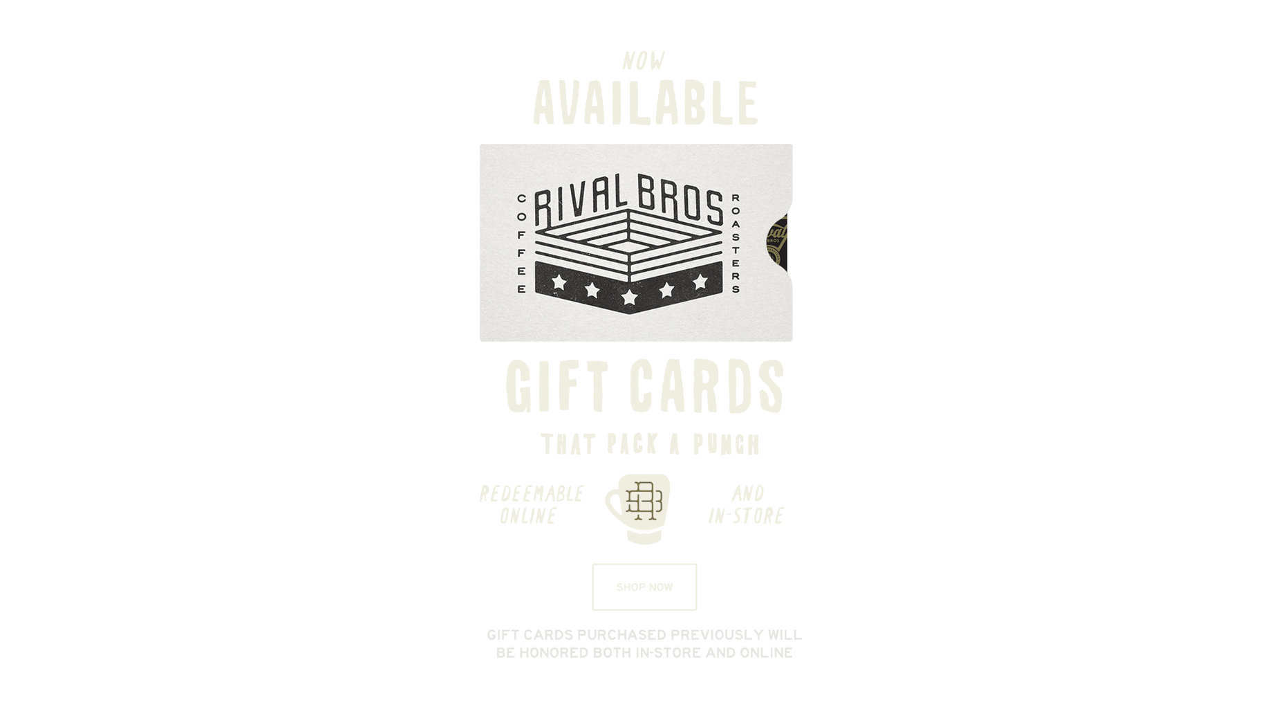 gif of Rival Bros Gift Card sliding out of card holder