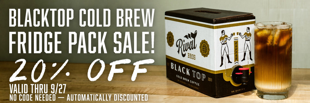 Black Top Cold Brew Fridge Pack Sale, 20% off, valid through 9/27. No code needed, automatically discounted.