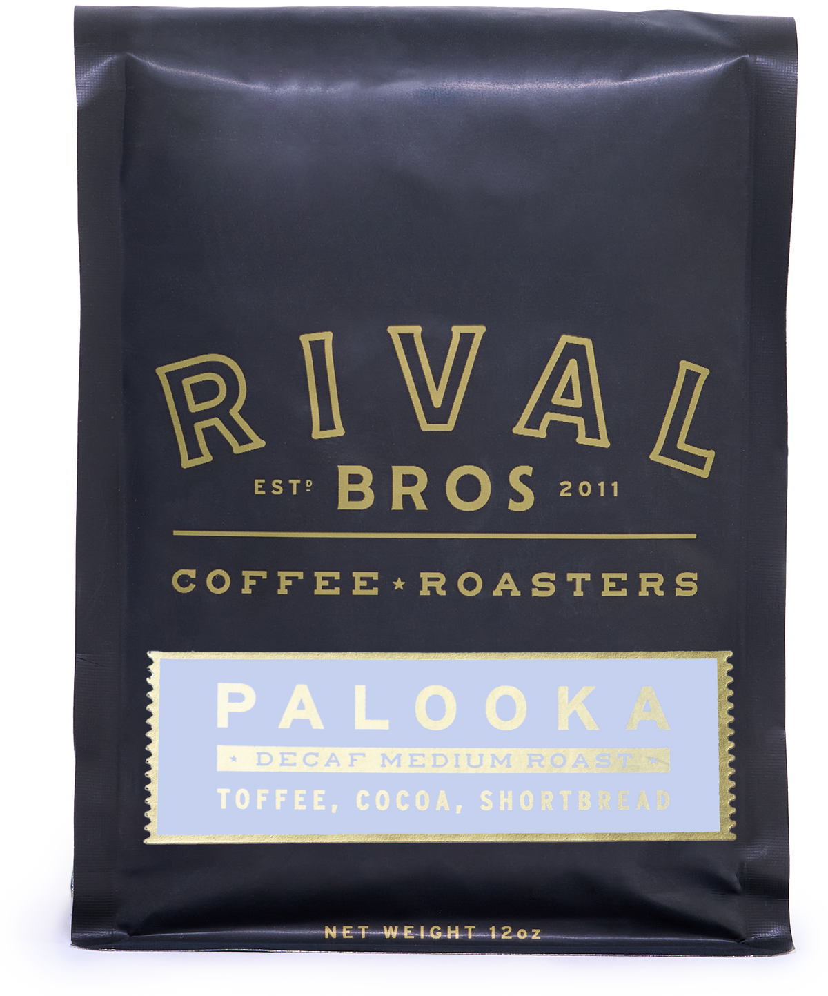 Rival Bros Palooka decaf medium roast, 12oz bag