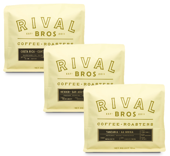 12oz bags of Rivals Bros single origin blends