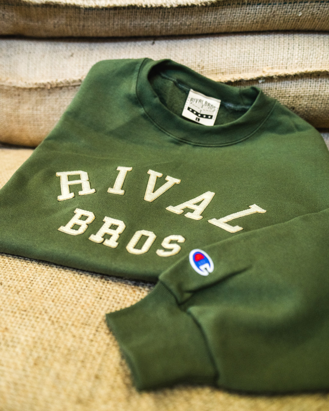 Rival Bros Collegiate Crewneck - Fresh Olive