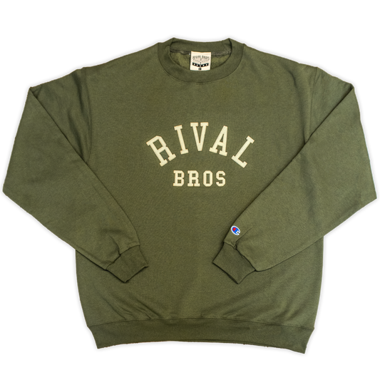 Rival Bros Collegiate Crewneck - Fresh Olive