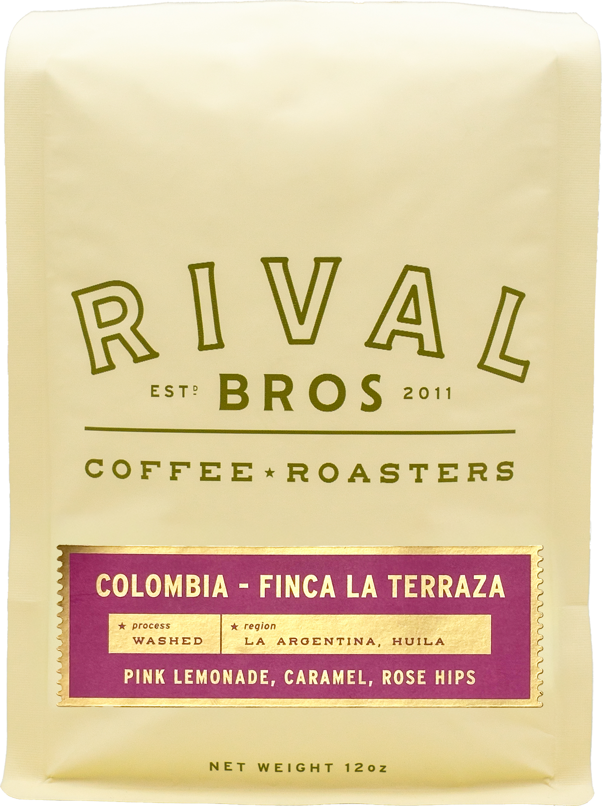 Rival Bros Colombia Finca La Terraza Washed, 12oz bag