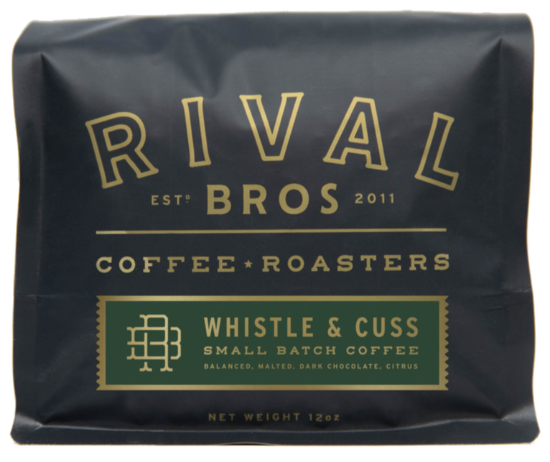 12oz bag of Rival Bros Whistle & Cuss coffee blend