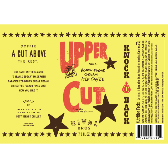 label for Upper Cut iced coffee